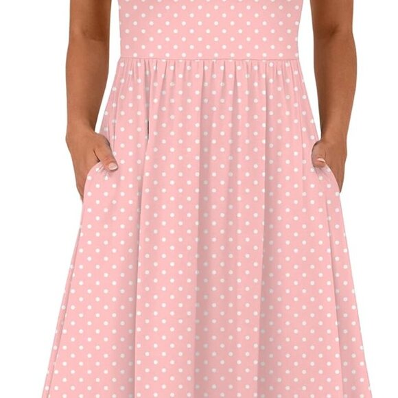 Women's Summer Short Sleeve A-Line Midi Dresses Casual Floral T-Shirt Dresses Fl - Picture 1 of 6